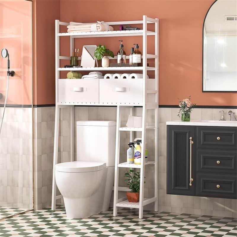 Over The Toilet Storage - 11.42"D x 32.68"W x 65.16"H