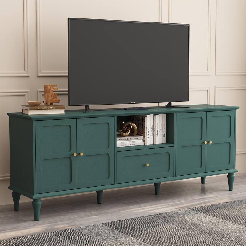 67" Mid-Century TV Stand for TVs up to 75", Green