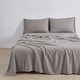 preview thumbnail 20 of 23, TENCEL Lyocell & Linen Blend 4-Piece Sheet Set. King - Grey
