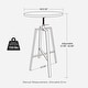 preview thumbnail 9 of 50, Glitzhome Modern 3-Piece Adjustable Bar Table Faux Leather Stool Pub Sets