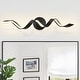 preview thumbnail 33 of 47, Modern Spiral Design LED Bathroom Vanity Light Dimmable Wall Light 23.6 Inch - Black-1