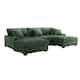 118.4"W Plush Modular Sectional Sofa with Pillows