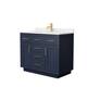 Option Dark Blue, Gold Trim, Carrara Cultured Marble Top