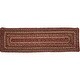preview thumbnail 3 of 4, Burgundy Red Primitive Country Flooring Jute Stair Tread with Latex