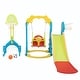preview thumbnail 6 of 32, 5 in 1 Long Slide w/ Basketball Hoops,Football gate,Ringtoss,Swing Set