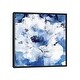 preview thumbnail 1 of 16, iCanvas "Little Blue II" by Eva Watts Framed Canvas Print Black - 18x18