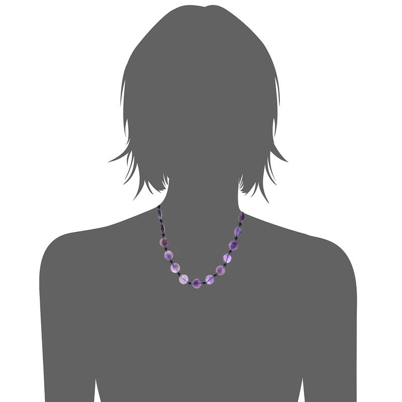Amethyst Coin Beads Necklace