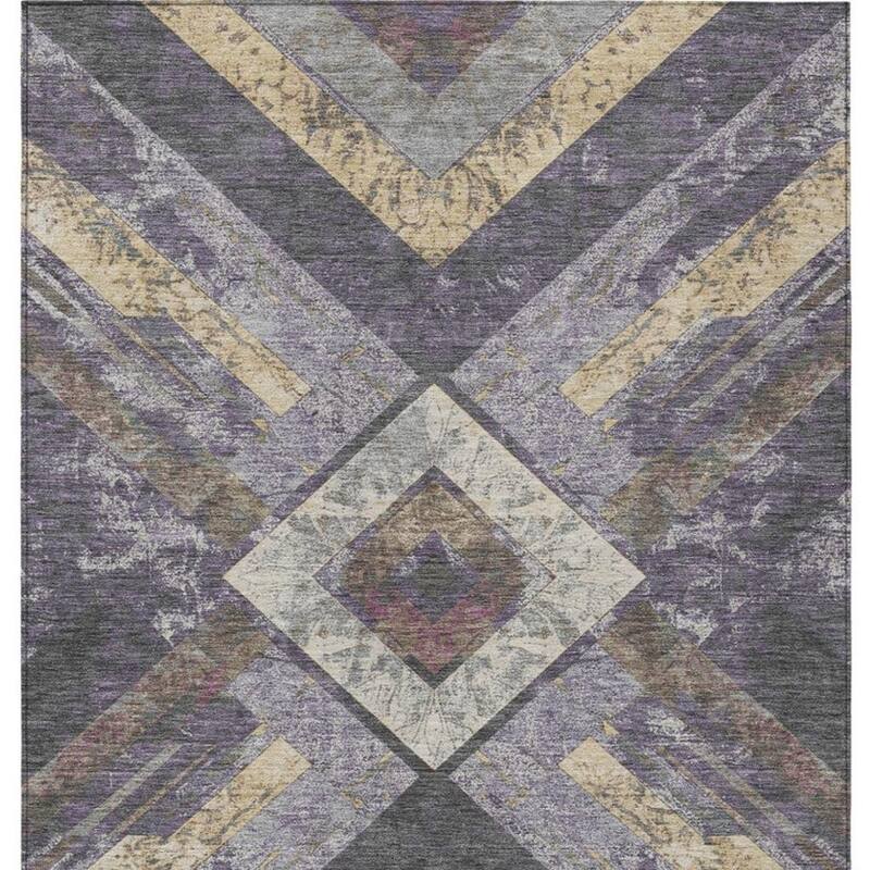 HomeRoots Geometric Transitional Rectangle Outdoor Rug