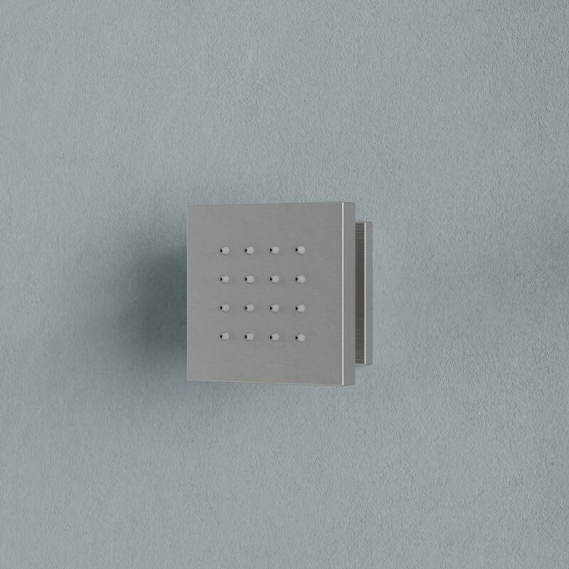4-Functions Thermostatic Shower System, Wall Mount Shower Faucet Set 12" & 6" Dual Shower Head with 6 Body Jets