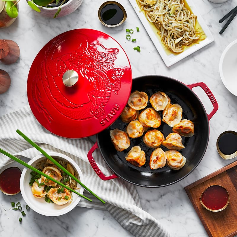 Staub Cast Iron 2.5-qt Braiser with Dragon Lid