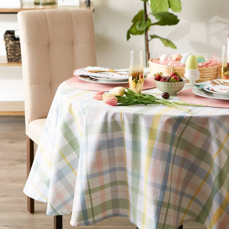Sweet Spring Plaid Tablecloth 60x84