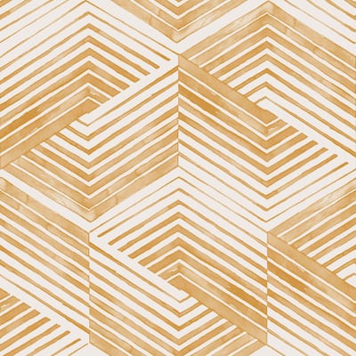 Nicole Miller Geo Movement Turmeric Peel & Stick Wallpaper