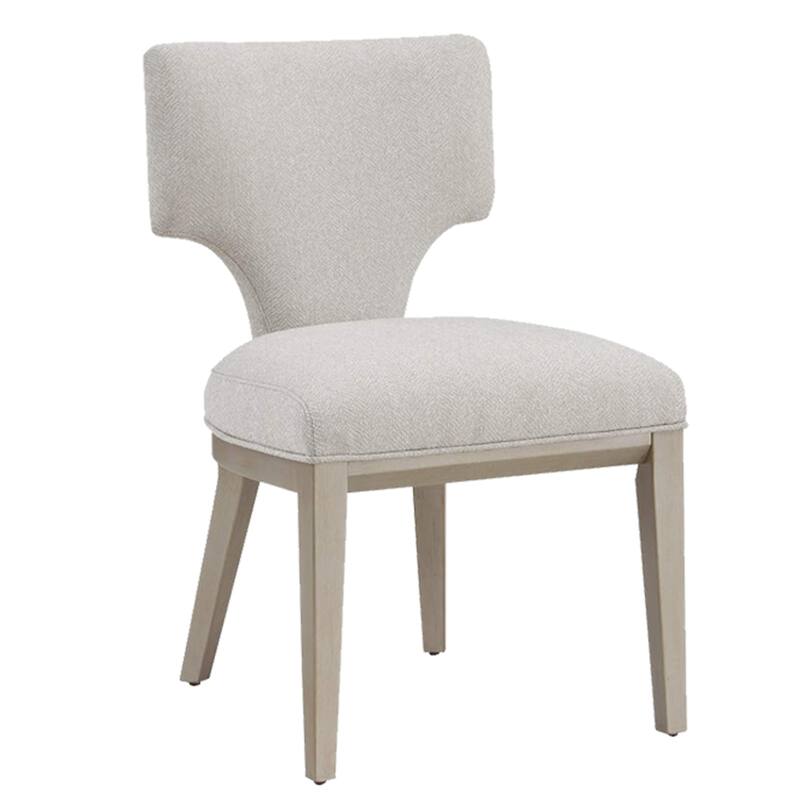 Champagne Fabric Upholstered Wood Frame Dining Chair, Set of 2, Sturdy Dining Chair for Dining Rooms - 19
