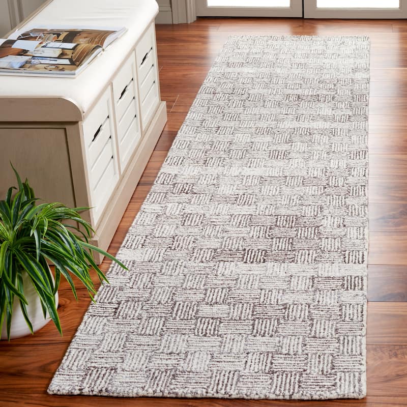 SAFAVIEH Handmade Micro-Loop Courteney Transitional Wool Rug