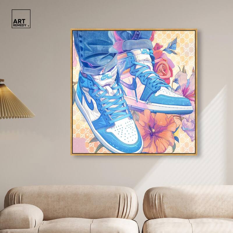 Sneakers in Bloom Canvas by Art Remedy