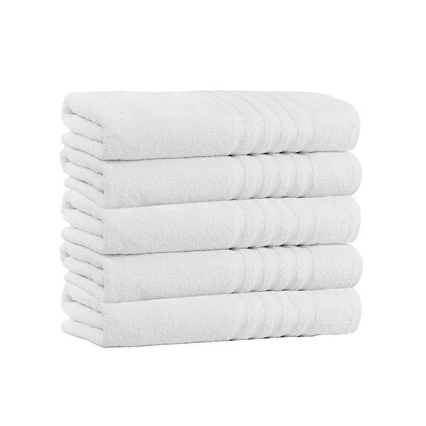 Terry Cotton Bath Towel Sheet, Set of 4, Nautical Teal 