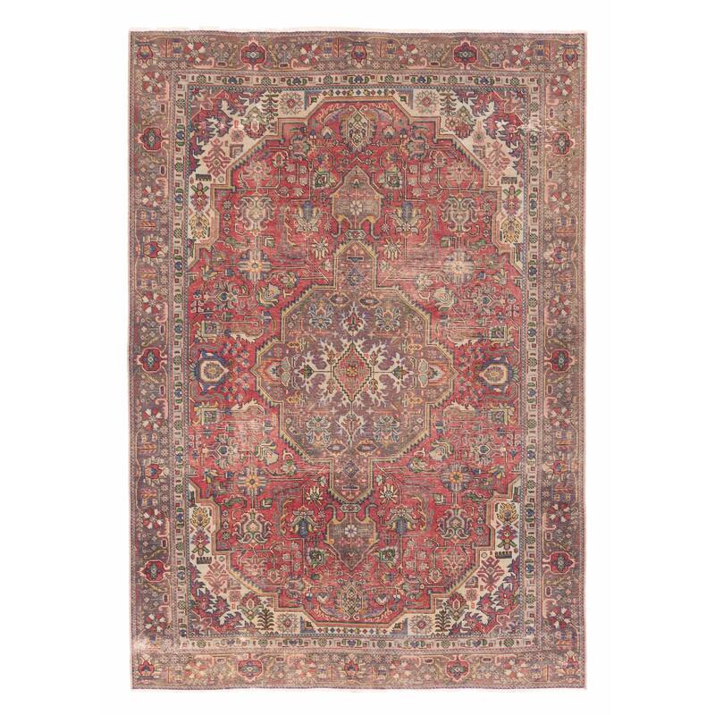 ECARPETGALLERY Hand-knotted Antalya Vintage Red Wool Rug - 6'3 x 9'1