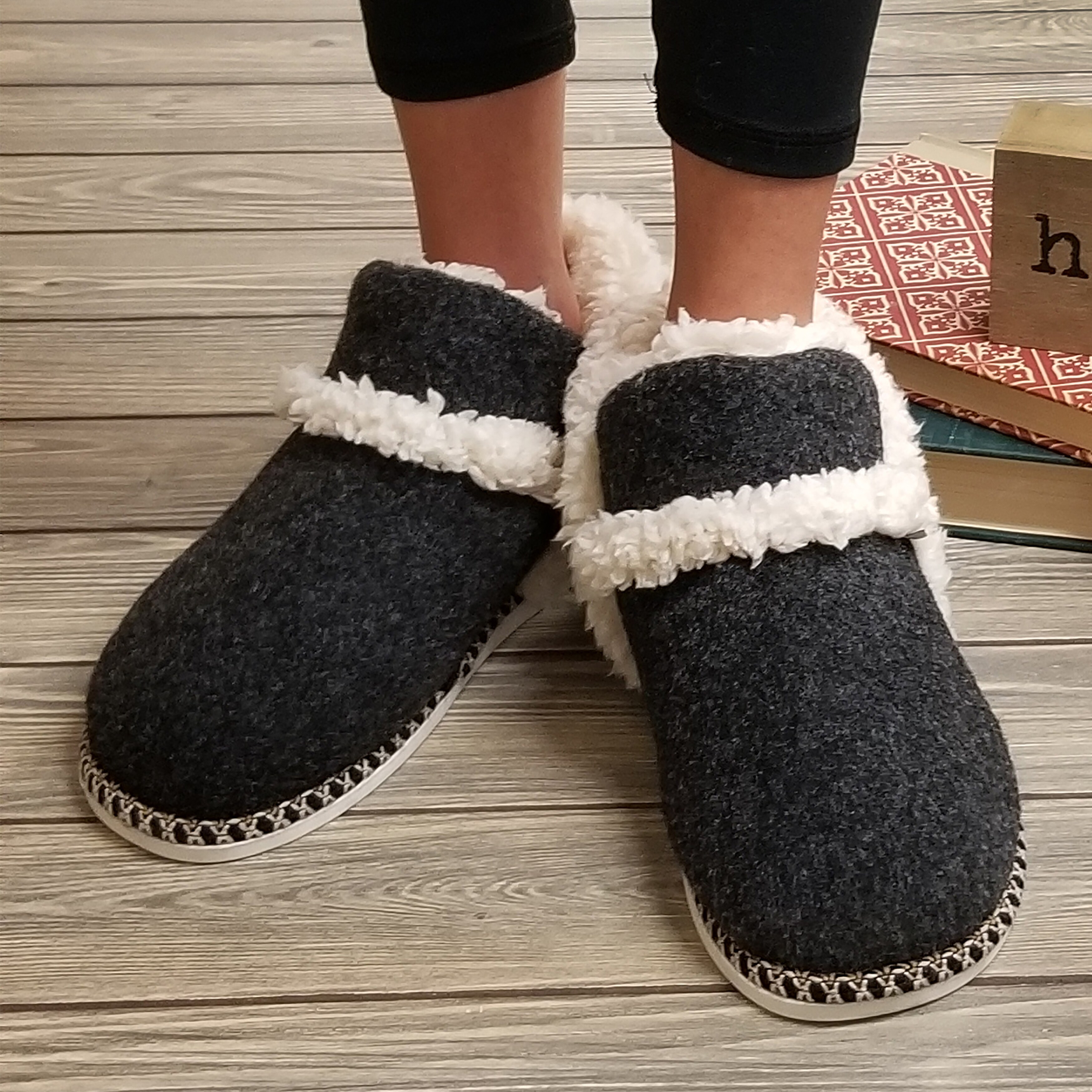 slipper boots with memory foam