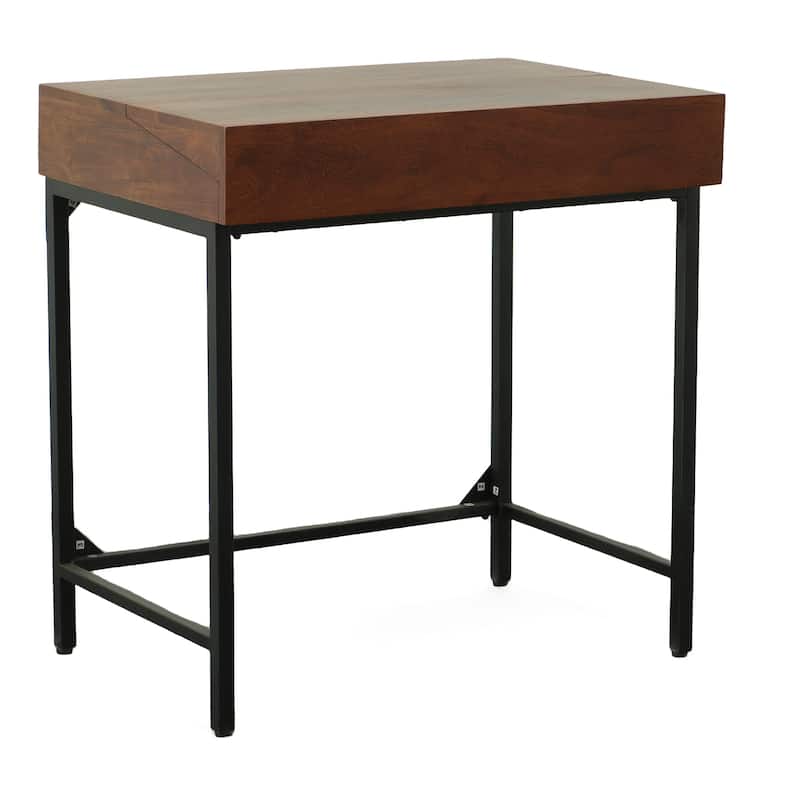 Carolina Living Raleigh Rustic Top Writing Desk - Chestnut/Black