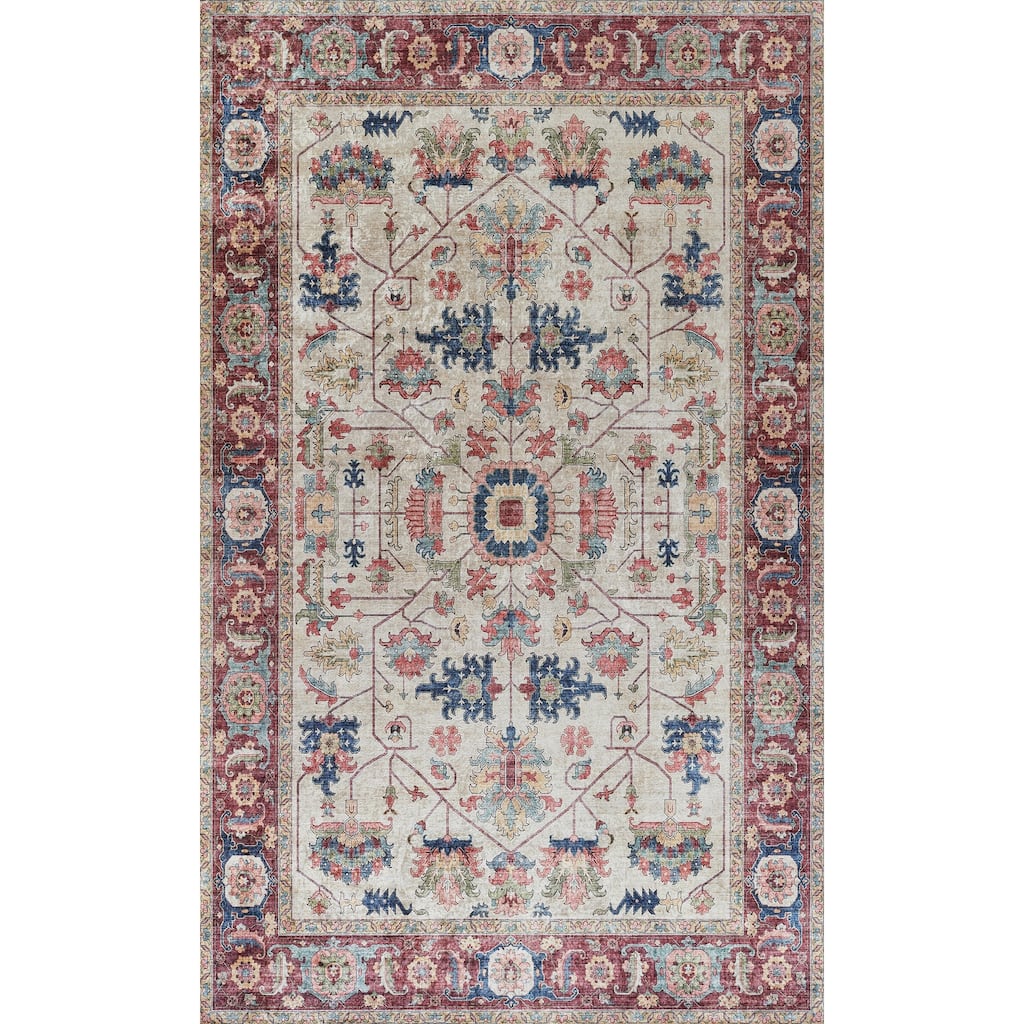 Momeni Karachi Polyester Non-Skid Traditional Area Rug