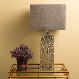 Shop Contemporary Lizze Table Lamp with Metallic Glass ...