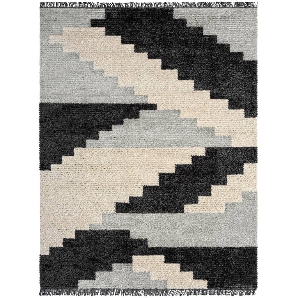 Everloom Angelo Artist Abstract Geometric Ribbed Area Rug