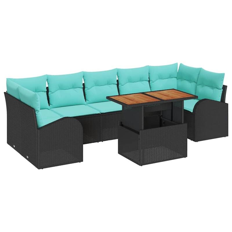 vidaXL 8 Piece Garden Sofa Set with Cushions - 113.8×48.8×27.2
