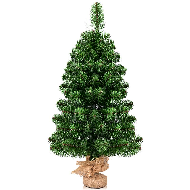 Artificial Christmas Tree Tabletop PVC Premium Full Tree - 3 Foot