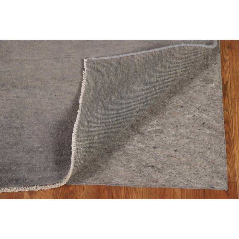 Hand Knotted Oriental 100% Wool Carpet Modern Modern Greys & Charcoal Gabbeh Area Rug - 5' 11'' X 4' 0''