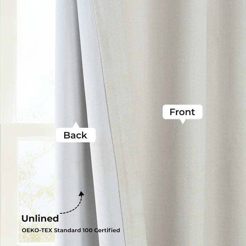 Exclusive Fabrics Textured Faux Linen Extra Wide Curtains Rod Pocket Single Panel (1 Panel)