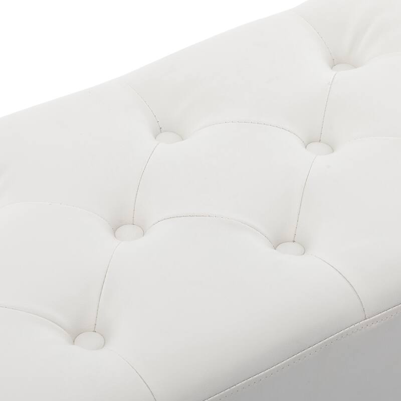 Modern 44" Length Button Tufted Bench