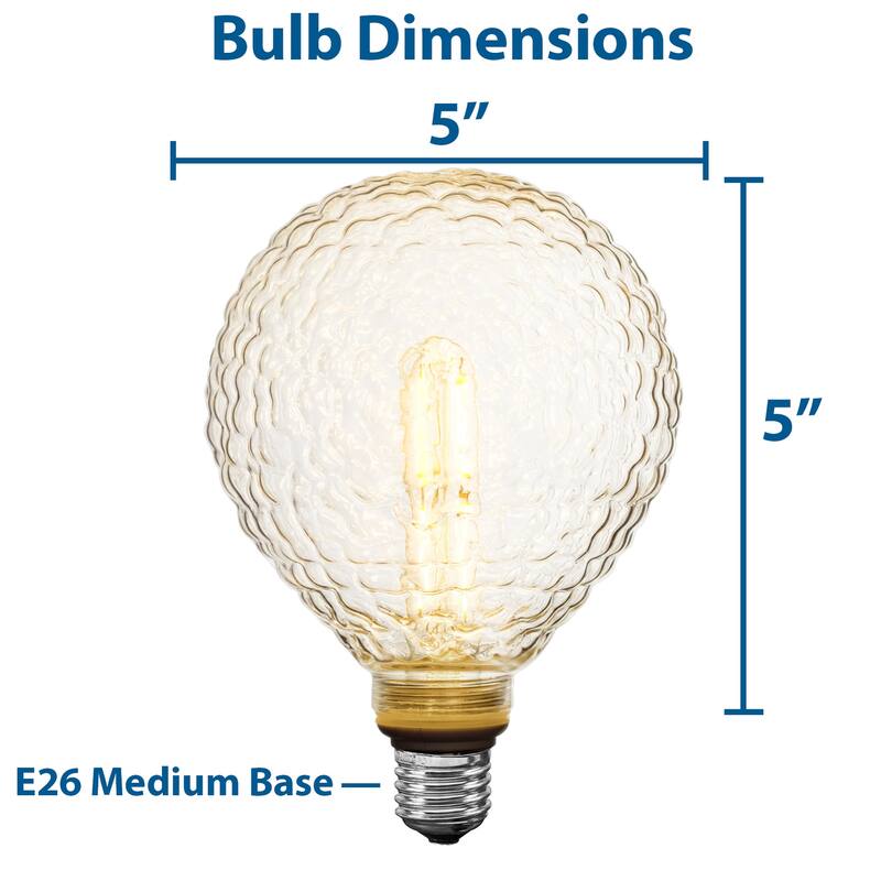 G125 Globe Pendant Light + LED Bulb – Gunmetal, Shatter-Resist, Indoor/Outdoor - Large