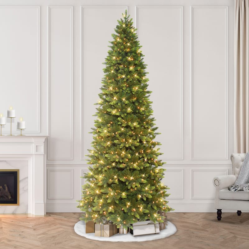 Puleo International 9 ft. Pre-lit Slim Westford Spruce Artificial Christmas Tree - 9 Foot