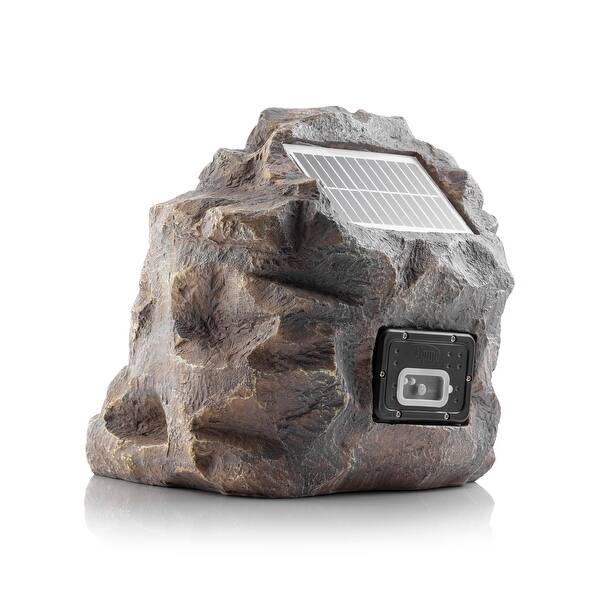 Shop Alpine Corporation Grey Bluetooth Outdoor Rock Speaker Overstock 12428432