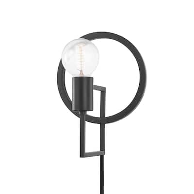 Mitzi By Hudson Valley Tory 1 Light Portable Wall Sconce Dark Gray