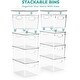 preview thumbnail 4 of 3, Sorbus Large Storage Clear Containers with Lids Toy Bins and Organizers - 8 Pk