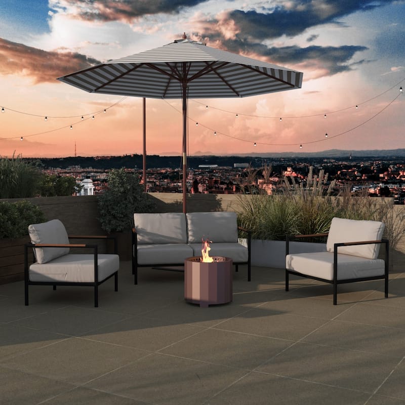 19.5" Outdoor Smokeless Wood Burning Portable Fire Pit
