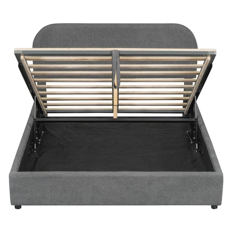 Platform Bed with Hydraulic Storage System