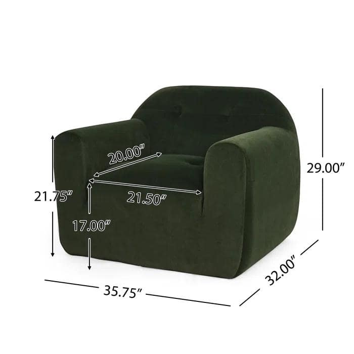 35.75" Button Tufted Club Chair