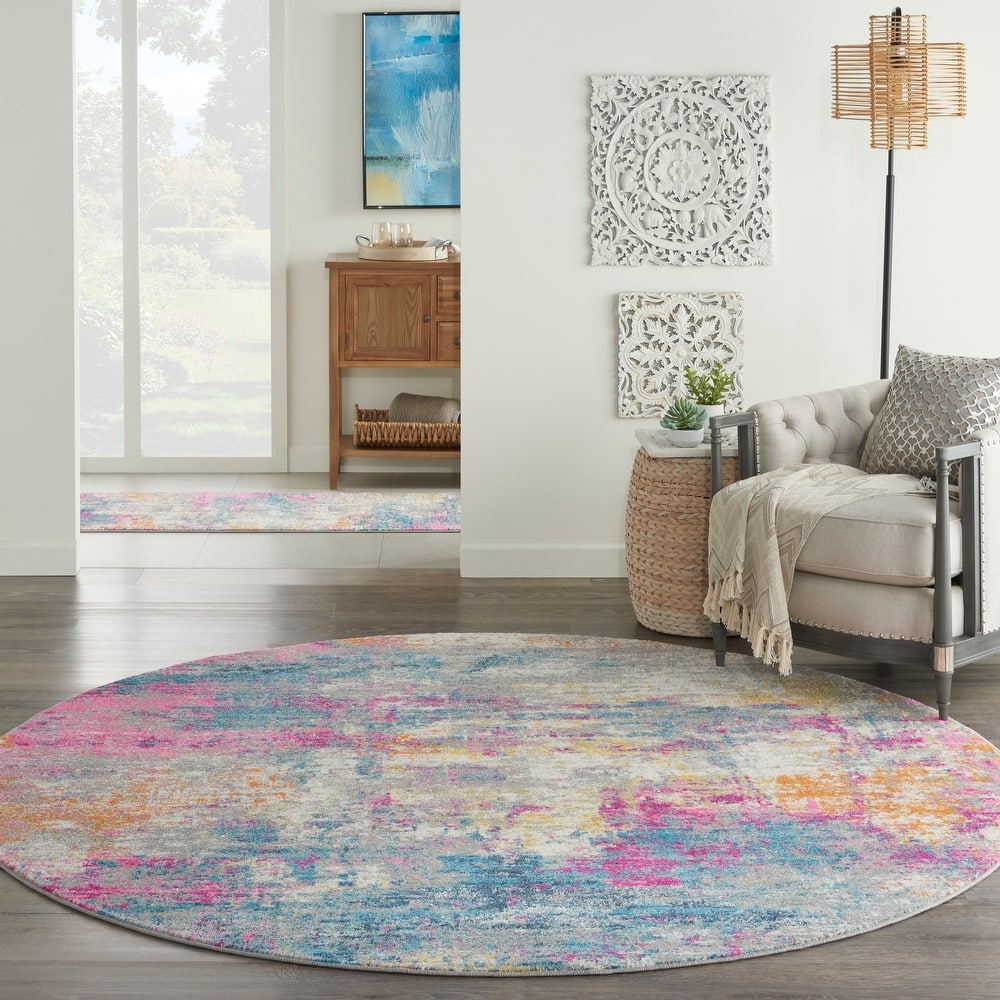 Nourison Passion Abstract Watercolor Multicolor Area Rug