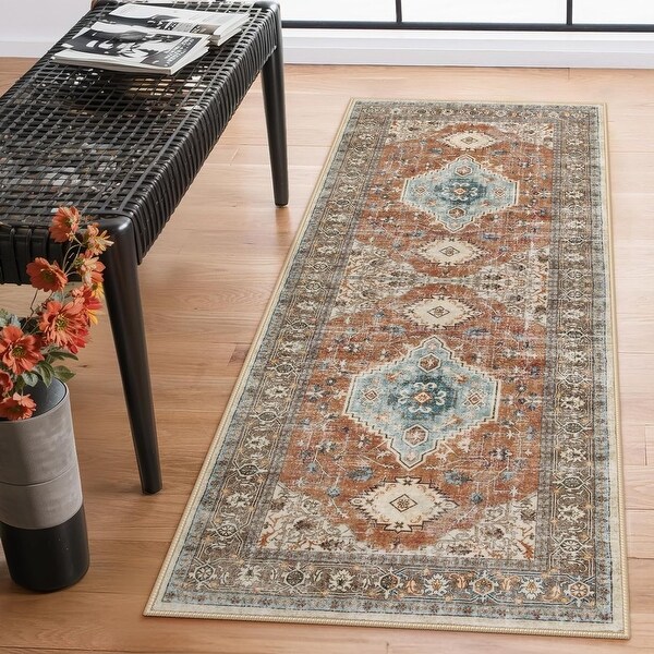 Washable Runner Rug,2x6 Bathroom Runner Rug, Hallway Rug Runner