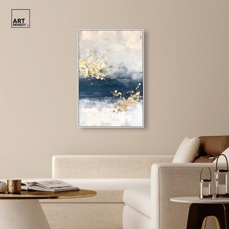 Ocean's Gold Hues I Canvas by Art Remedy