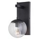 preview thumbnail 1 of 9, Vaxcel Lighting T0714 Keeler 12" Tall Wall Sconce Matte Black
