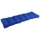 preview thumbnail 78 of 94, Solid Twill Tufted Indoor Bench Cushion (Multiple widths from 42 to 60 inch) 55" wide - Royal Blue