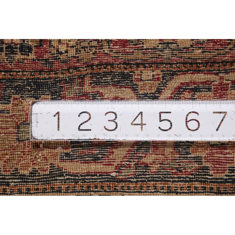 Pre-1900 Antique Kerman Ravar Persian Large Rug Handmade Wool Carpet - 10'5"x 16'1"