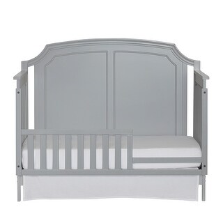 HomeRoots Gray Solid and Manufactured Wood Standard Four In One Convertible Crib - 56