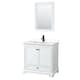 Option White / White Cultured Marble Top / Matte Black