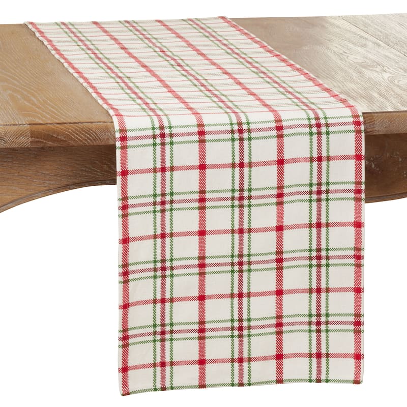 Cotton Plaid Design Runner