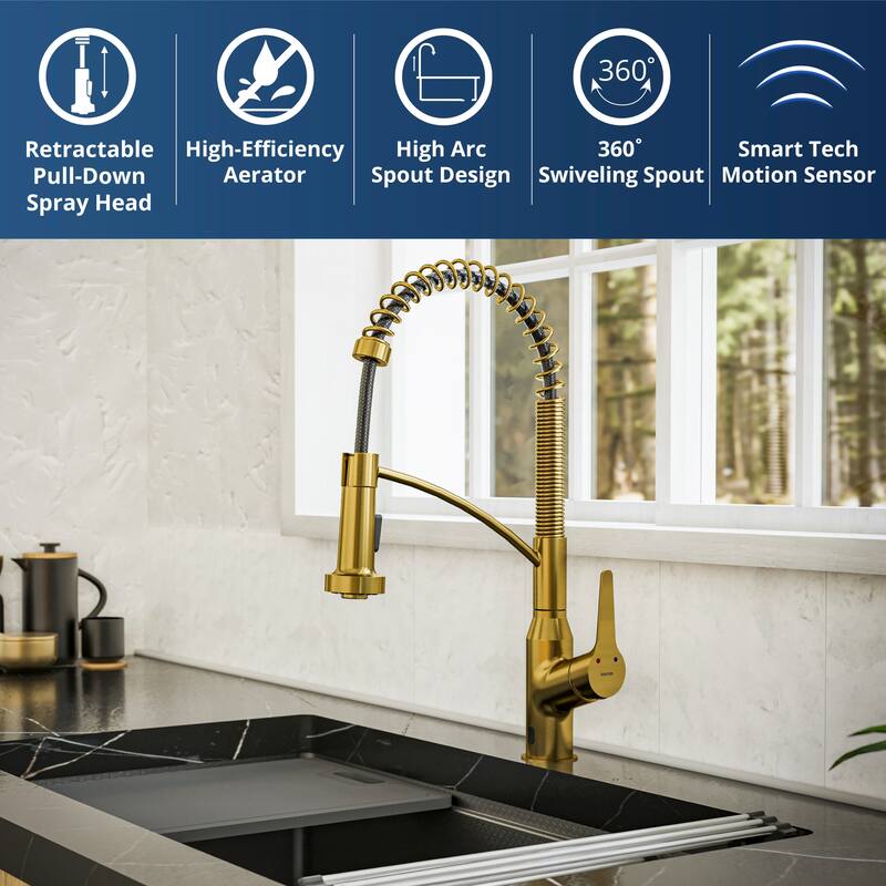 Karran Scottsdale Touchless Single-Handle Pull-Down Sprayer Kitchen Faucet