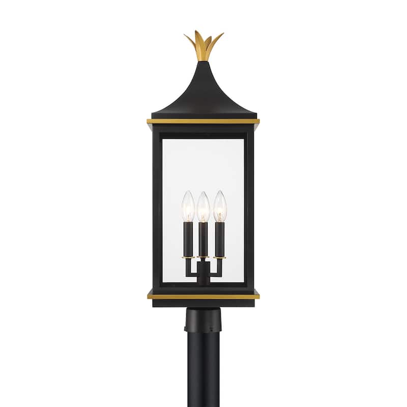 Crystorama Lighting Group SIM-809 Simpson 3 Light 28" Tall Post Light